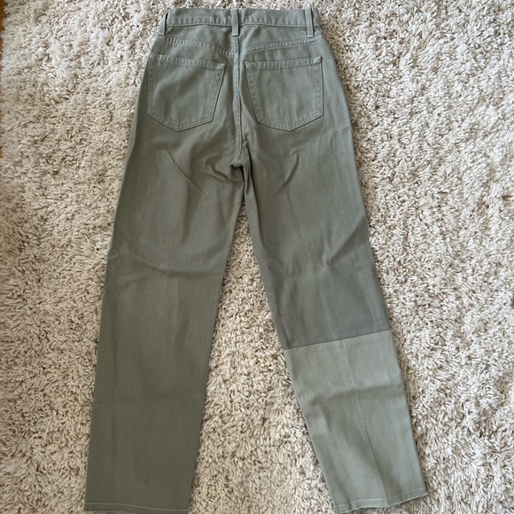 Reformation Ryan Tonal Patch High Rise Straight Jeans - Limon - Picture 3 of 6